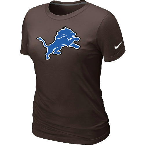 Detroit Lions Brown Women's Logo T-Shirt