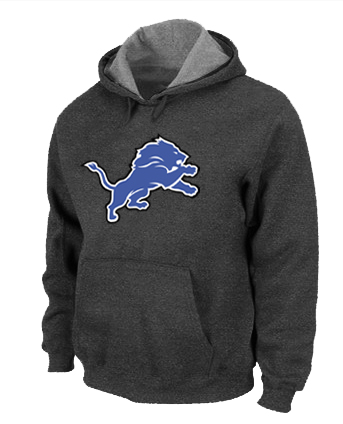 Detroit Lions Logo Pullover Hoodie D.Grey