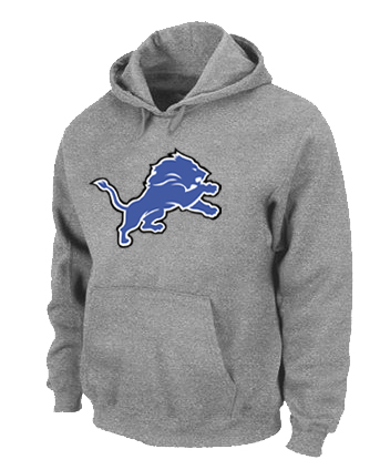 Detroit Lions Logo Pullover Hoodie Grey