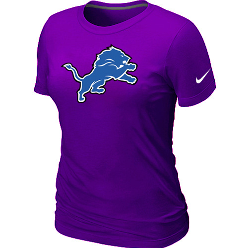 Detroit Lions Purple Women's Logo T-Shirt