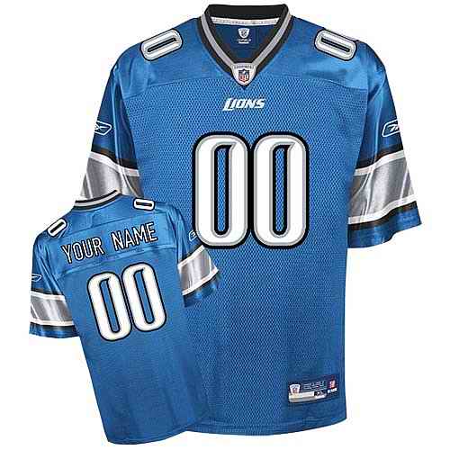 Detroit Lions Youth Customized blue Jersey
