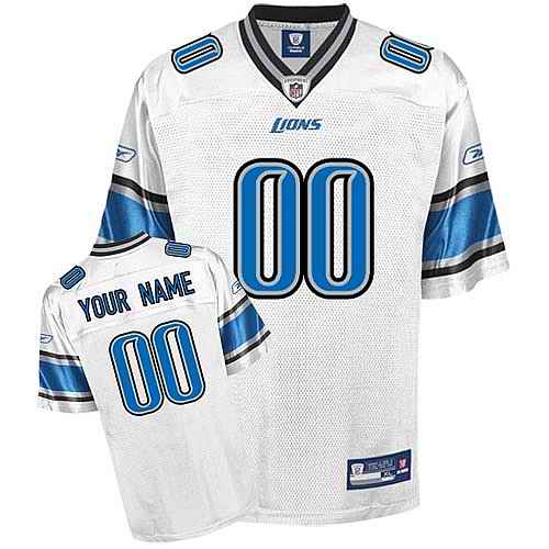 Detroit Lions Youth Customized white Jersey