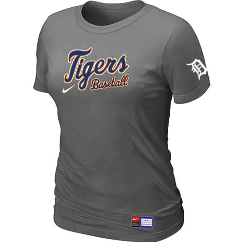 Detroit Tigers Nike Women's D.Grey Short Sleeve Practice T-Shirt