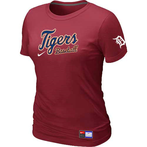 Detroit Tigers Nike Women's Red Short Sleeve Practice T-Shirt
