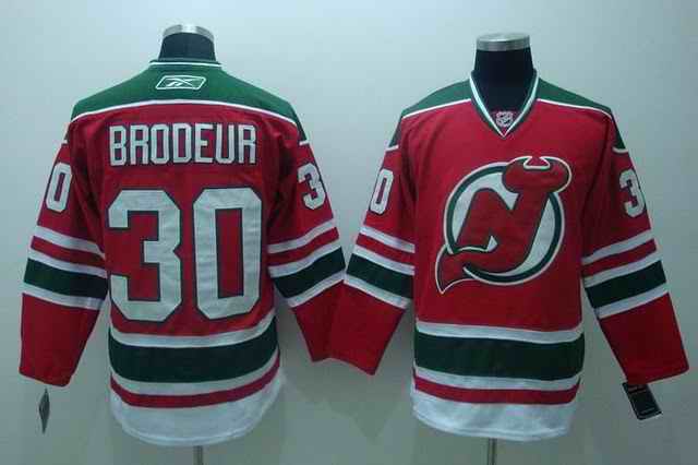 Devils 30 Brodeur red-Green Jerseys