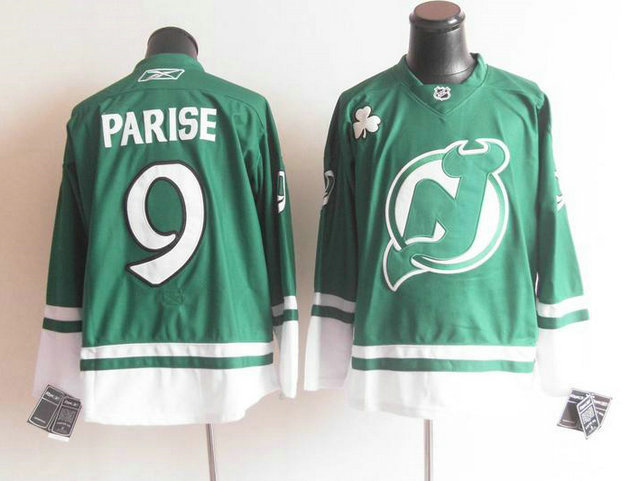 Devils 9 Parise Green Jerseys