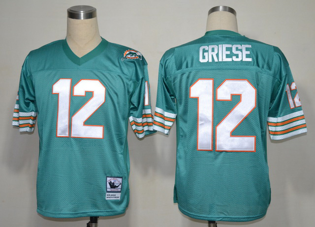 Dolphins 12 Griese Green Throwback Jerseys