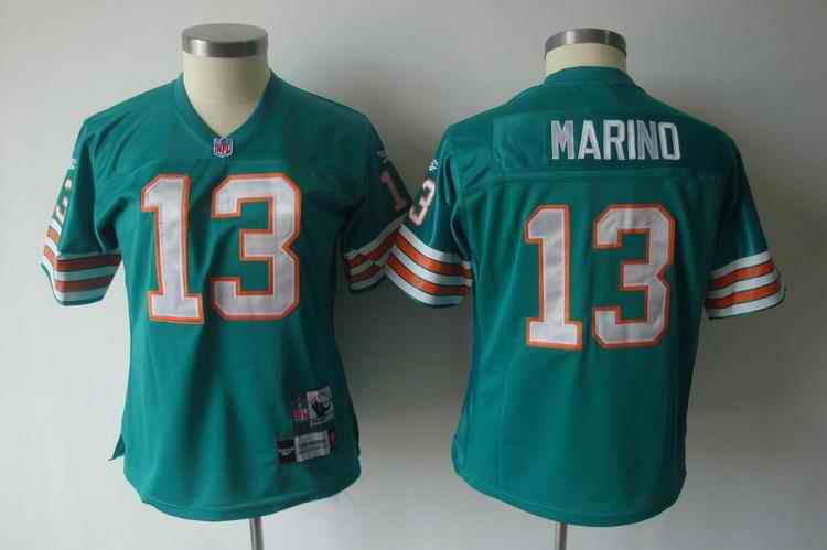 Dolphins 13 Marino green team women Jerseys Dolphins 13 Marino green team women Jerseys