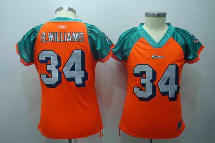 Dolphins 34 Williams orange women Jerseys Dolphins 34 Williams orange women Jerseys