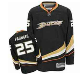 Ducks 25 Chris Pronger Premier black Home Jersey