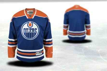 Edmonton Oilers Men Customized Blue Jersey