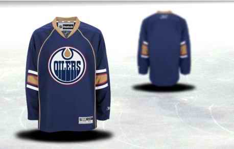 Edmonton Oilers Men Customized Blue Third Jersey