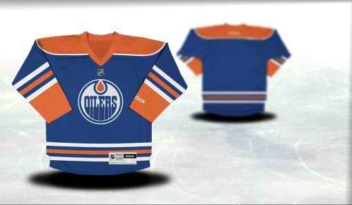 Edmonton Oilers Youth Customized Blue Jersey