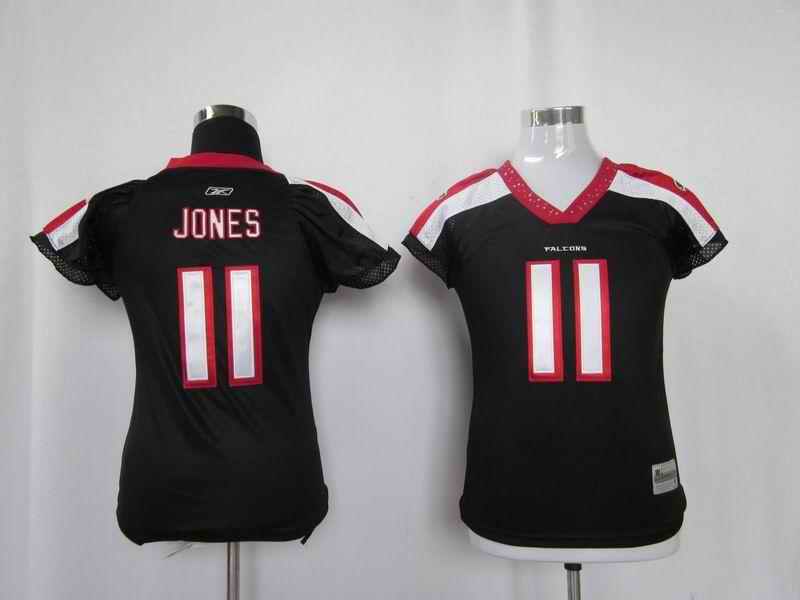 Falcons 11 Jones black women Jerseys