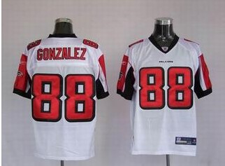 Falcons 88 Tony Gonzalez White Jerseys