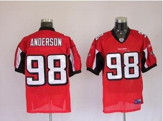 Falcons 98 Jamaal Anderson Red Jerseys
