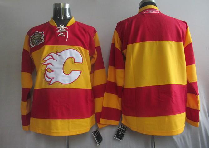 Flames Blank Red Winter Classic Jerseys - Click Image to Close