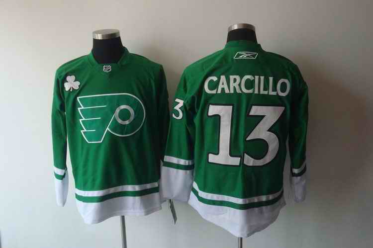 Flyers 13 Carcillo St.Patricks Day Green Jerseys