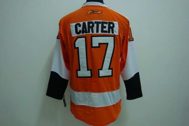 Flyers 17 Jeff Carter orange Jerseys