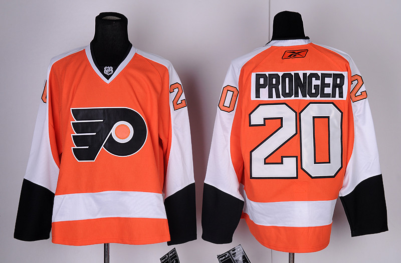Flyers 20 Chris Pronger Orange Jerseys