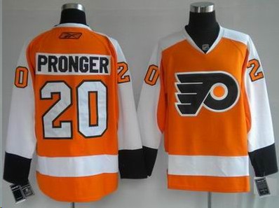 Flyers 20 Chris Pronger orange jerseys