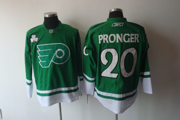 Flyers 20 Pronger St.Patricks Day Green Jerseys - Click Image to Close