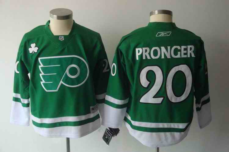 Flyers 20 Pronger St.Patricks Day Green Youth Jersey