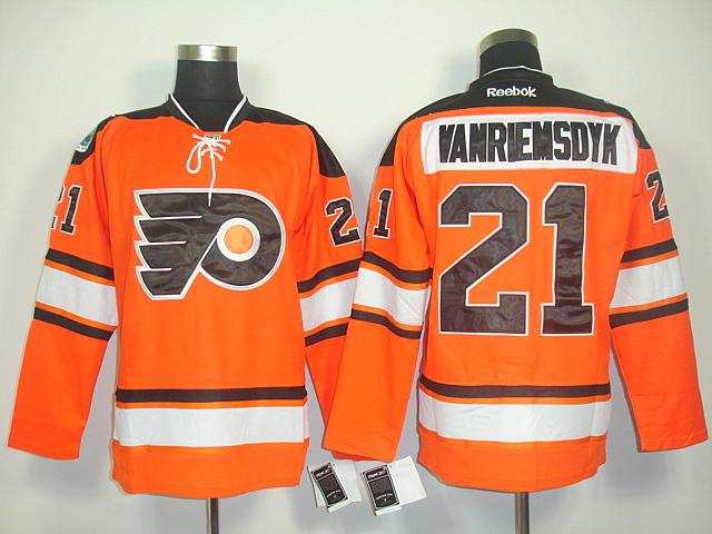 Flyers 21 Vanriemsdyk orange winter classic Jerseys