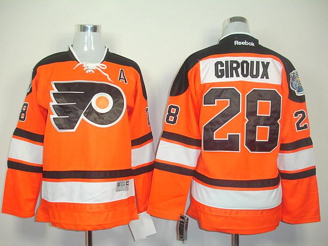 Flyers 28 Giroux orange kids Jerseys