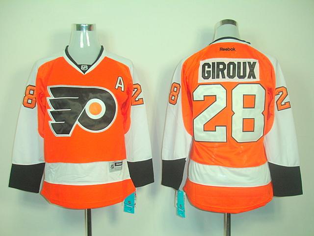 Flyers 28 Giroux Orange Women Jersey