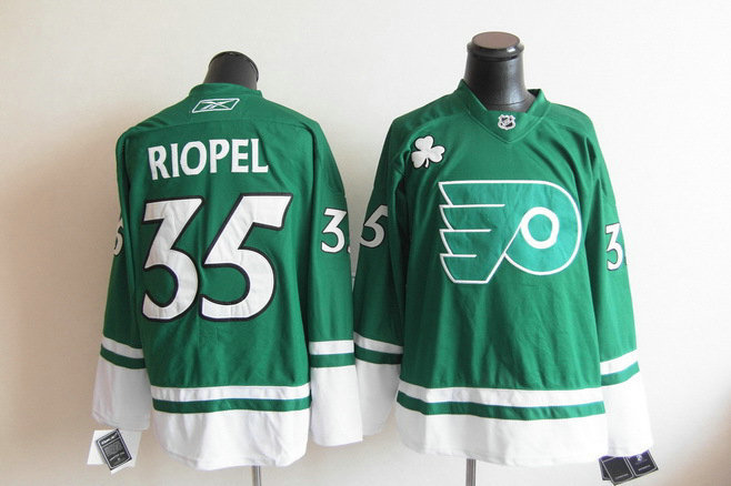 Flyers 35 Riopel Green St.Patricks Jerseys