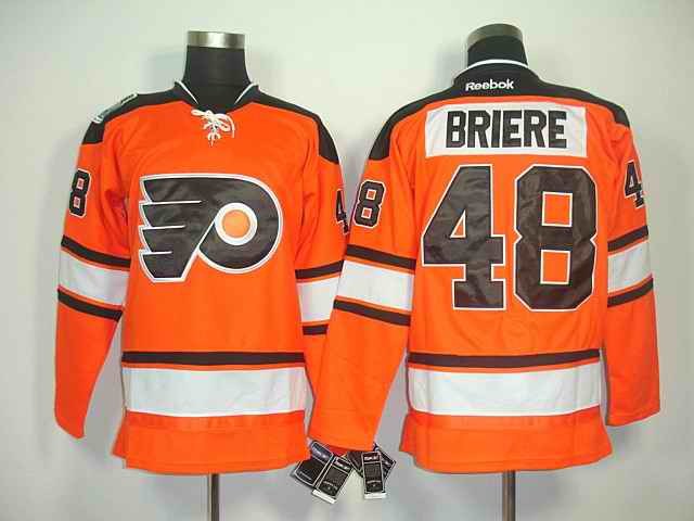 Flyers 48 BRIERE orange jerseys