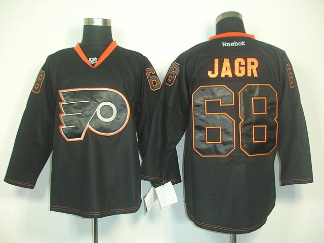 Flyers 68 Jagr black ice Jerseys