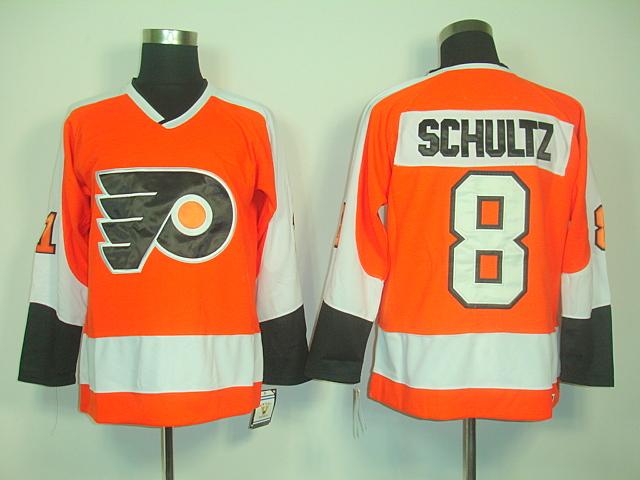 Flyers 8 Schultz orange Jerseys