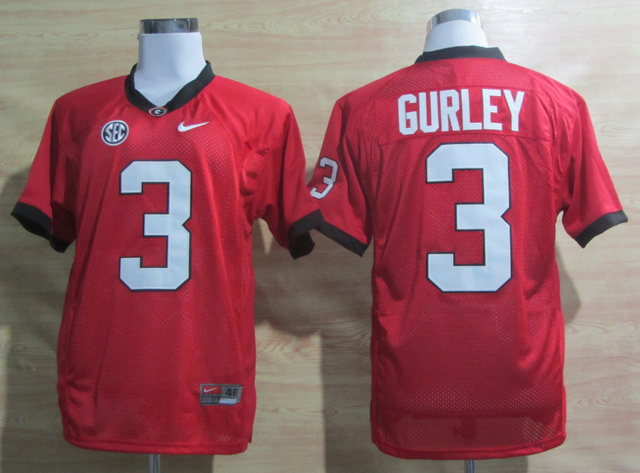 Georgia Bulldogs 3 Gurley Red Jerseys