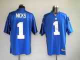 Giants 1 Hakeem Nicks blue Jerseys