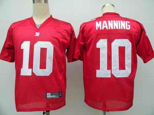 Giants 10 Eli Manning red Jerseys