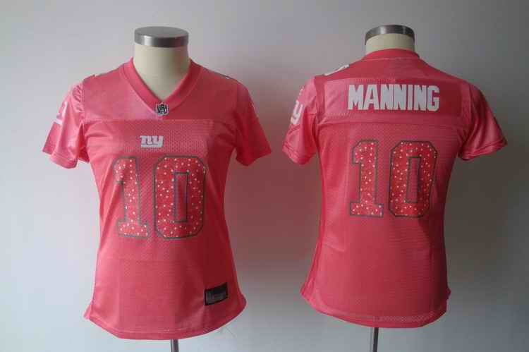 Giants 10 MANNING pink women jerseys