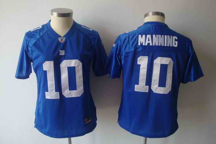 Giants 10 Manning blue team women Jerseys