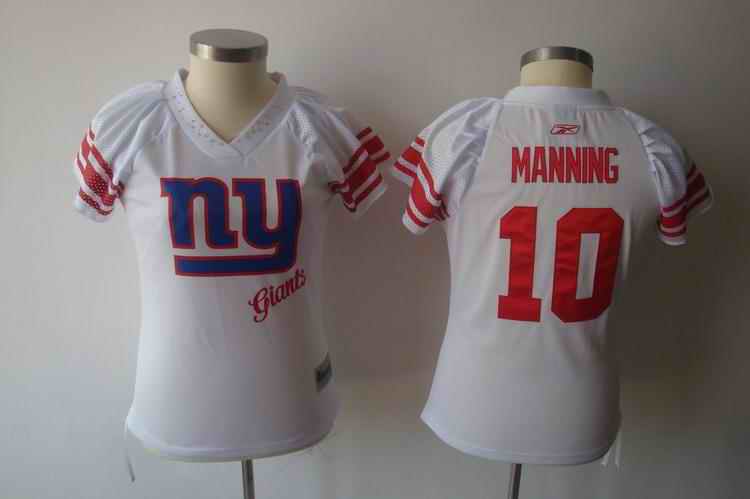 Giants 10 Manning white blue field flirt women Jerseys
