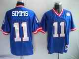Giants 11 Phil Simms blue Throwback Jerseys
