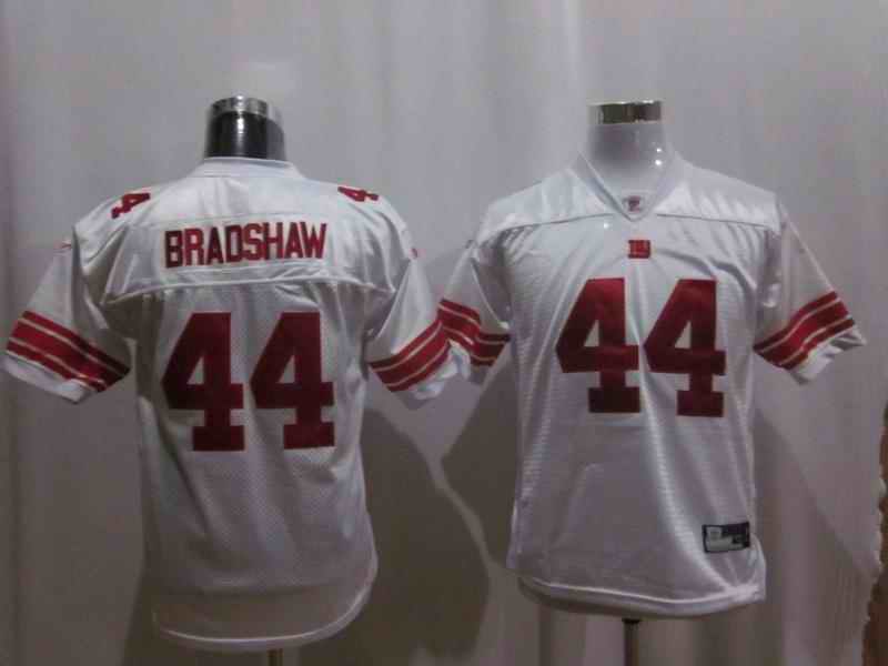 Giants 44 Bradshaw white kids Jerseys