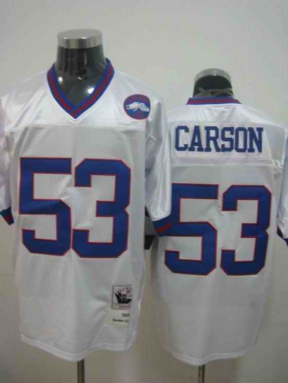 Giants 53 Harry Carson Throwback white Jerseys
