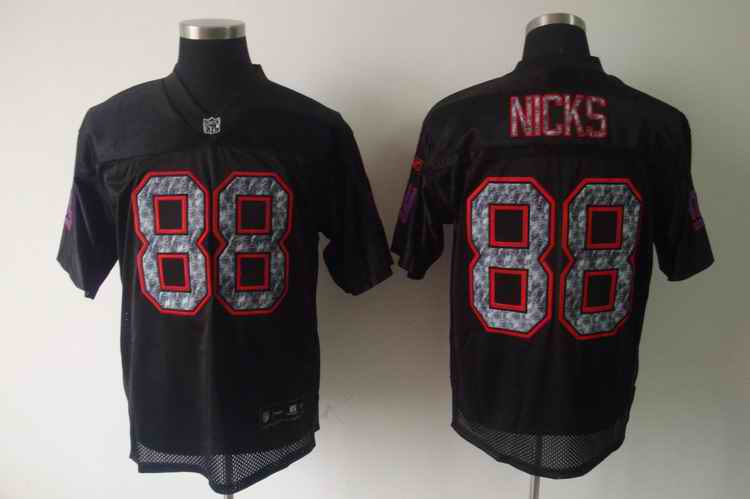 Giants 88 NICKS black united sideline jerseys
