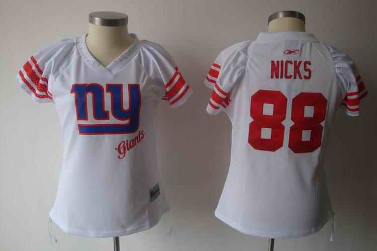 Giants 88 Nicks white field flirt women Jerseys