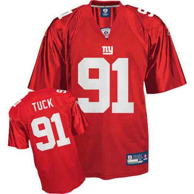 Giants 91 Tuck red Jerseys