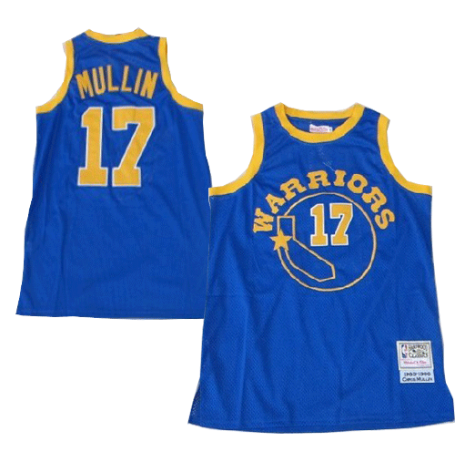 Warriors 17 MULLIN Blue Throwback Jerseys