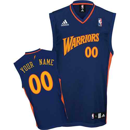 Golden State Warriors Custom dk blue Road Jersey - Click Image to Close