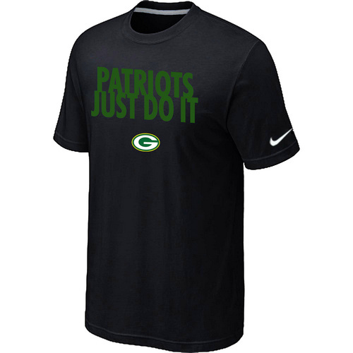 Green Bay Packers Just Do It Black T-Shirt
