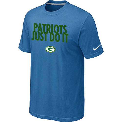 Green Bay Packers Just Do It light Blue T-Shirt